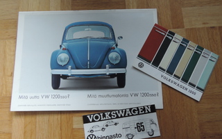 VW 1200 kupla esitteet 1965 hienot !