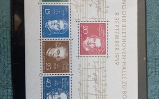 Postimerkkiarkki Saksa 1959