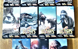 11 VHS Walking with Dinosaurs, Beast, Cavemen