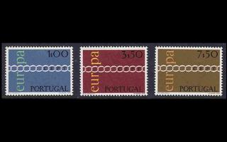 Portugali 1127-9 ** Europa (1971)