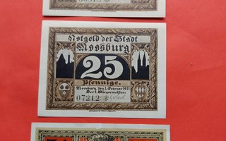 Saksa 3 seteliä 1921 Moosburg