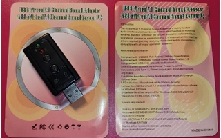3D USB-äänikortti / 7.1 virtual surround äänisovitin