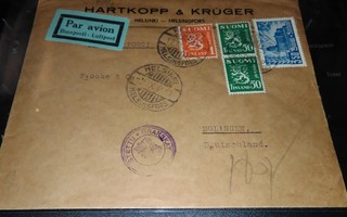 Hki - Saksa PA Natsisensuuri firmakuori 1941 PK950/19