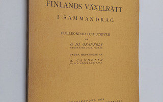 George Granfelt : Finlands växelrätt i sammandrag