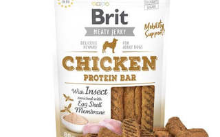 Brit Jerky Chicken Protein Bar hyönteisten kanss