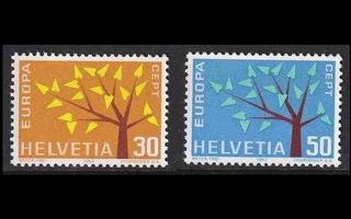 Sveitsi 756-7 ** Europa (1962)