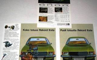 1972 Opel Rekord II esite - KUIN UUSI - suomalainen