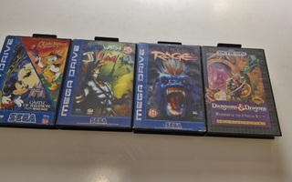 Sega Megadrive pelejä 4kpl CIB