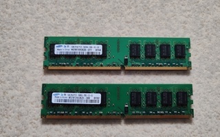 Samsung 1 GB DDR2 Muistikampoja 2 kpl