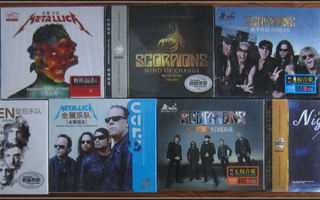 9 kpl erilaisia 3 cd:een boxeja -  Heavyrock Aasia painoksia