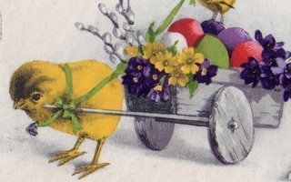 TIPU / Puiset rattaat, värikkäät munat ja tiput. 1930-l.