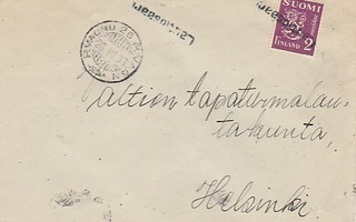 1936, Kirje Postivaunu 26 , rivileima Lautiosaari