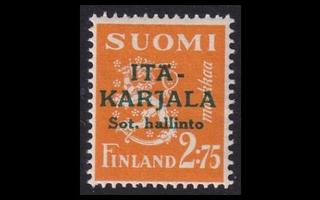 IK_11 ** Itä-Karjala 2:75mk vihreä lisäp (1941)