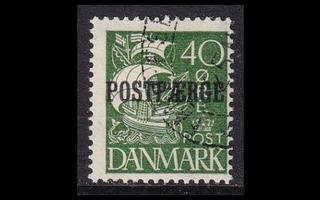 Tanska PF_14 o Laiva 40 öre vihreä (1927)