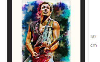Bruce Springsteen taidetaulu kehystettynä