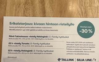 Tallink Silja alennuskuponki