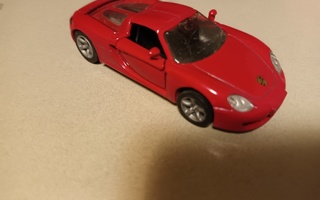 Punaisenvärinen siku lelu auto Porsche Carrera GT