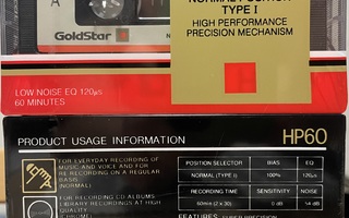 C-kasetti GoldStar HP60, 2 kpl