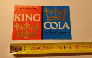 Etiketti - King Cola 1/3l, Oy Mallasjuoma Lahti