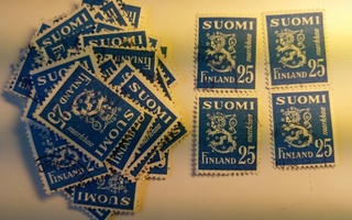 Malli 1930 Leijona sininen postimerkki 25 markka