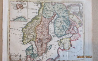 Pohjois- Euroopan kartta v 1760