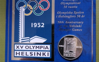 Olympiamitalli Helsingin kisat 50 vuotta