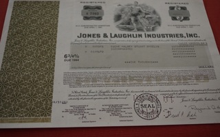 Osakekirja Yhdysvallat Jones & Laughlin Industries Inc. 1980