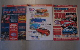 AMERICAN CAR SHOW - virallinen näyttelylehti -98,-99 ja 2000