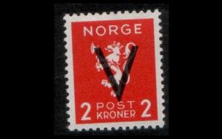 Norja 255 ** V-merkki 2 kr (1941)