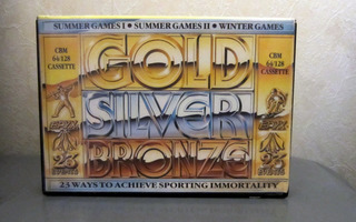 Kasettipelikokoelma Gold Siver Bronze Commodore 64:lle