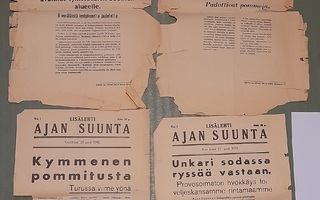 Sota-ajan 1941 sanomalehtien, lisälehtiä 5 kpl