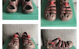 Ruskeat sandaalit, kumia ( Koko 37 )