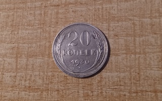 20 Kopekkaa 1930 Hopea 500 Y# 88 KL 6 (K)