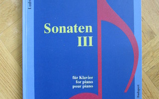 BEETHOVEN Sonaten 3 ! Uudenveroinen piano nuottikirja !