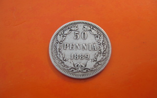 50 penniä 1889 - hopeaa