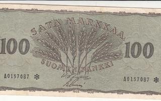 100 mk 1955 tähti  a0157087 jut - sac  kl 6