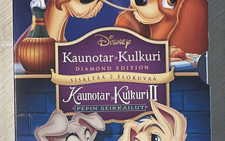 Walt Disney: Kaunotar ja Kulkuri 1&2 (2DVD) suomipuhe (UUSI)