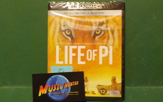 LIFE OF PI - UUSI "SS" 4K ULTRA HD DVD + BLU-RAY