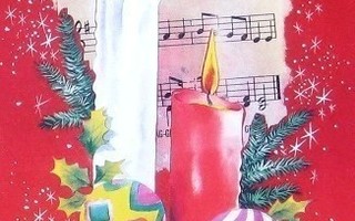 Nuotit ja kynttilät Joulukortti