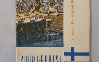 Suomi-Ruotsi yleisurheilumaaottelu 1956 -käsiohjelma