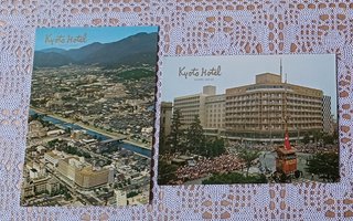 Kyoto Hotel Japani 2 kpl uudenveroisia postikortteja