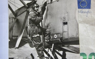 VANHA Valokuva Ilmavoimat Lentokone Vesitaso Lentäjä 1943