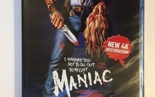 Maniac (Blu-ray) 4K Restoration [Blue Underground] 1980 UUSI