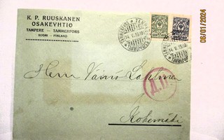 1916 Tampere K P Ruuskanen sens liikekuori