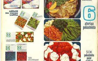 SOK 6 ateriaa pakasteista - esite 70-luvulta