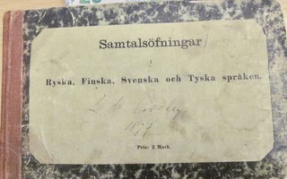 VANHA Sanakirja Lausekirja Suomi Venäjä Ruotsi Saksa 1874