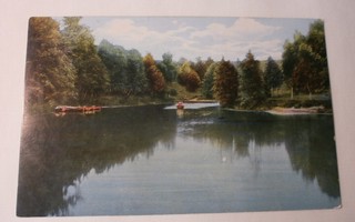 Terijoki, veneilyä joella, vanha väripk, p. 1912