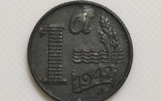 Alankomaat 1 Cent 1942, WW2 kolikko