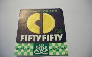 Etiketti - Oy Mallasjuoma Fifty Fifty ananas grape