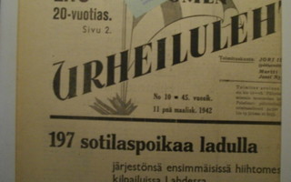 Suomen Urheilulehti Nro 10/1942 (15.3)